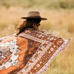 Vintage Bohemian Style Blanket Large Size