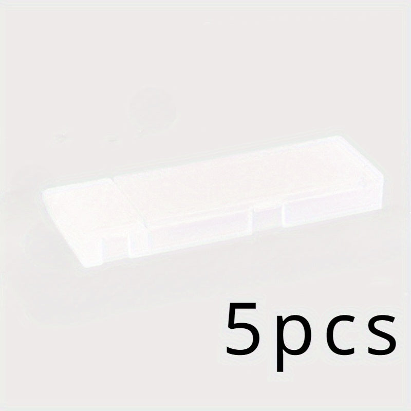 5pcs Transparent Pencil Case Organizer Frosted Pens Storage Box Back To School