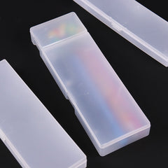 5pcs Transparent Pencil Case Organizer Frosted Pens Storage Box Back To School