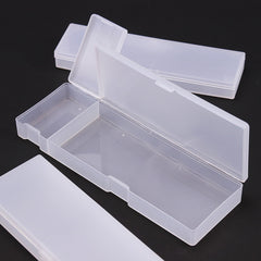 5pcs Transparent Pencil Case Organizer Frosted Pens Storage Box Back To School