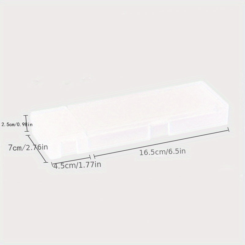 5pcs Transparent Pencil Case Organizer Frosted Pens Storage Box Back To School