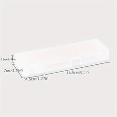 5pcs Transparent Pencil Case Organizer Frosted Pens Storage Box Back To School