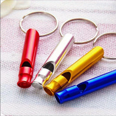 6pcs Aluminum Alloy Referee Whistles Field Training Adventure Whistle