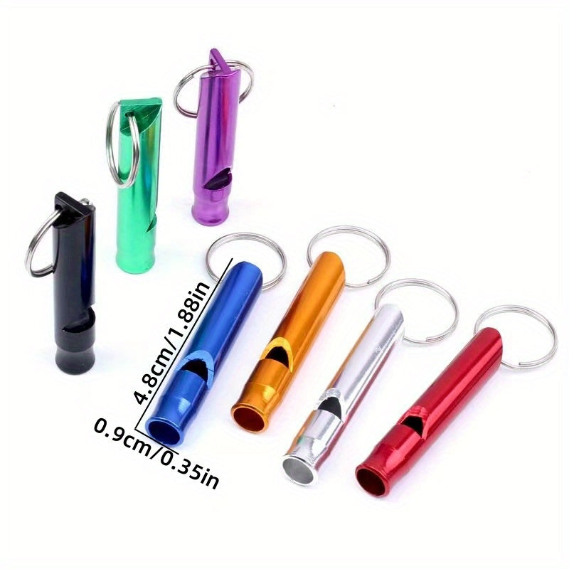 6pcs Aluminum Alloy Referee Whistles Field Training Adventure Whistle