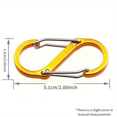 6pcs 50mm S Shaped 8 Shaped Buckle Fast Hanging Mountaineer