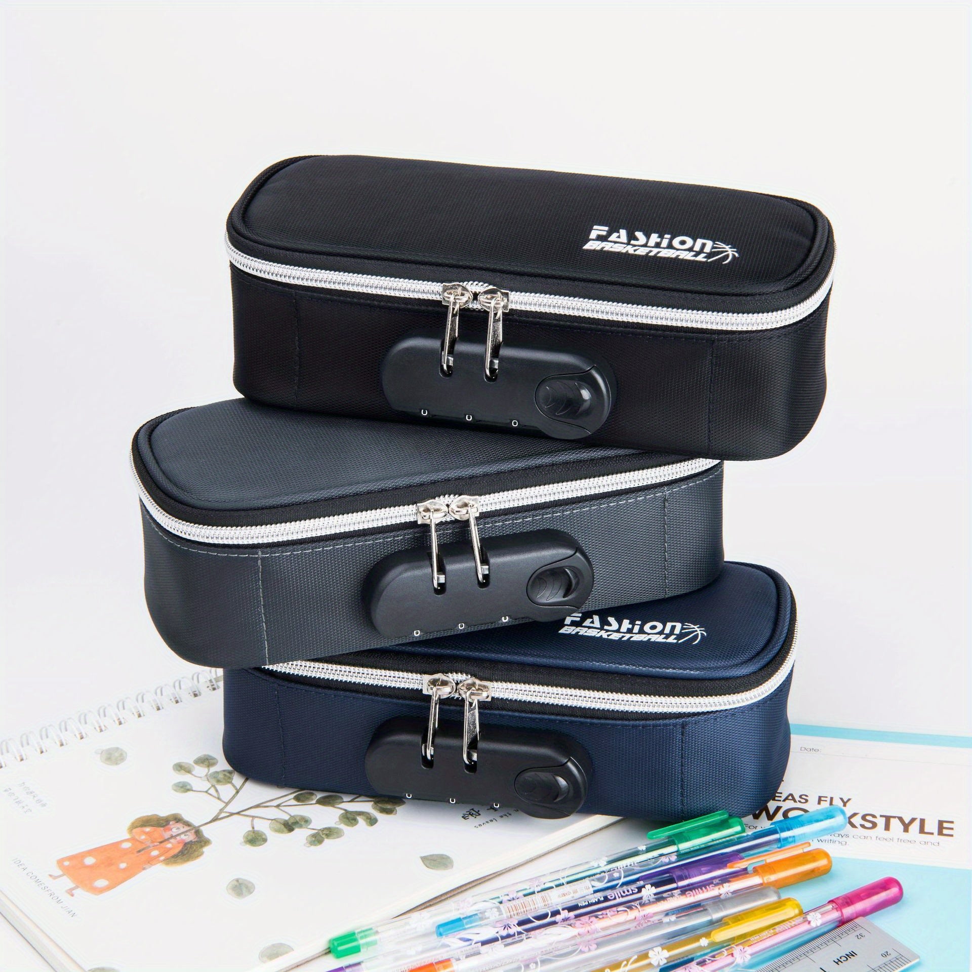 Functional Pencil Case Password Stationery Bag
