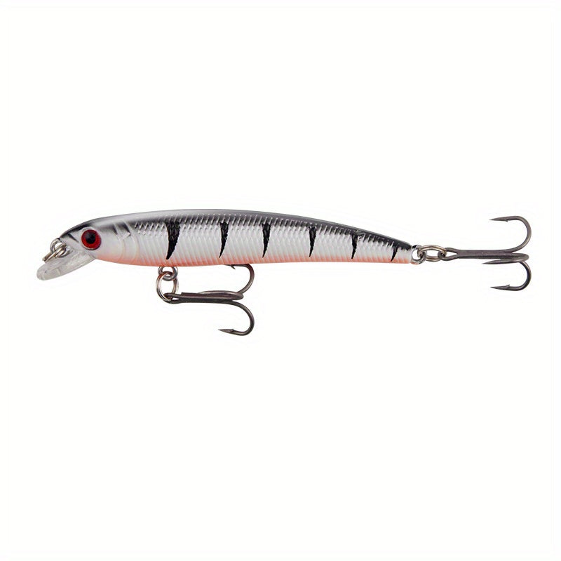 Sinking Bionic Minnow Lure Hard Bait w/ Treble Hook & Rattle Bead