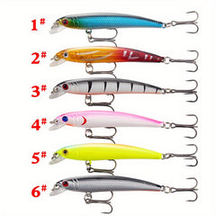 Sinking Bionic Minnow Lure Hard Bait w/ Treble Hook & Rattle Bead