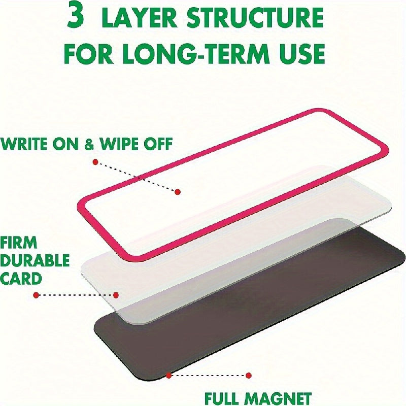 24pcs Magnetic Dry Erase Label Strip for Home Office Garage Refrigerator