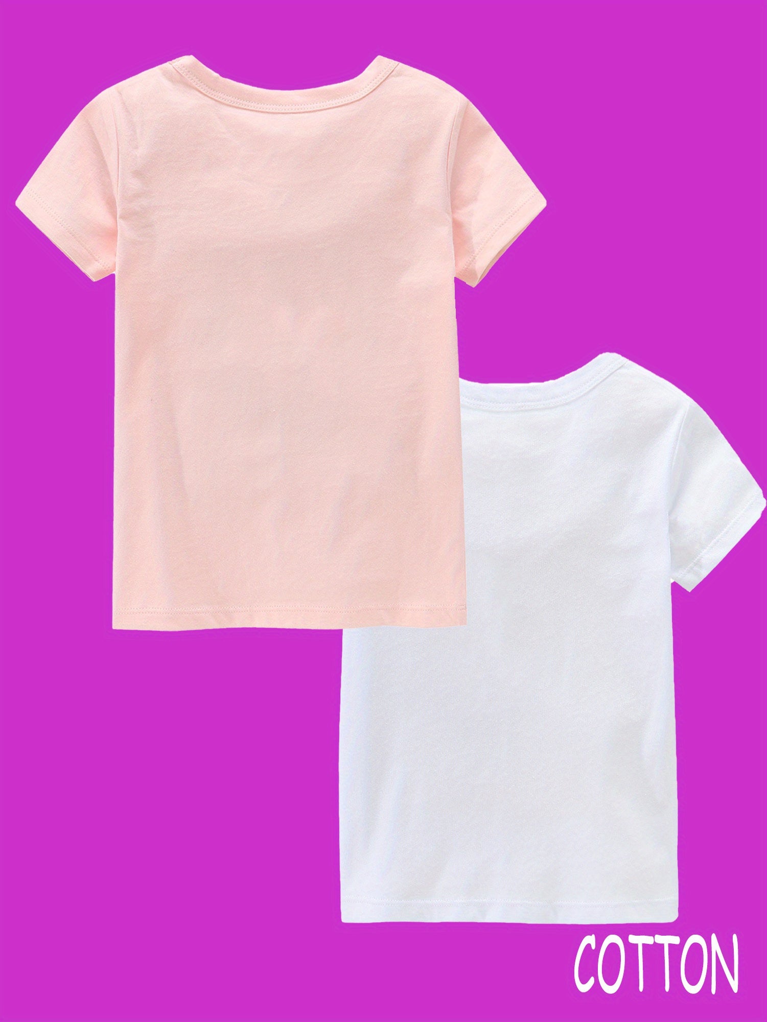 2pcs Girls 100 Cotton SOUL SISTERS Print Short Sleeve T shirt Set