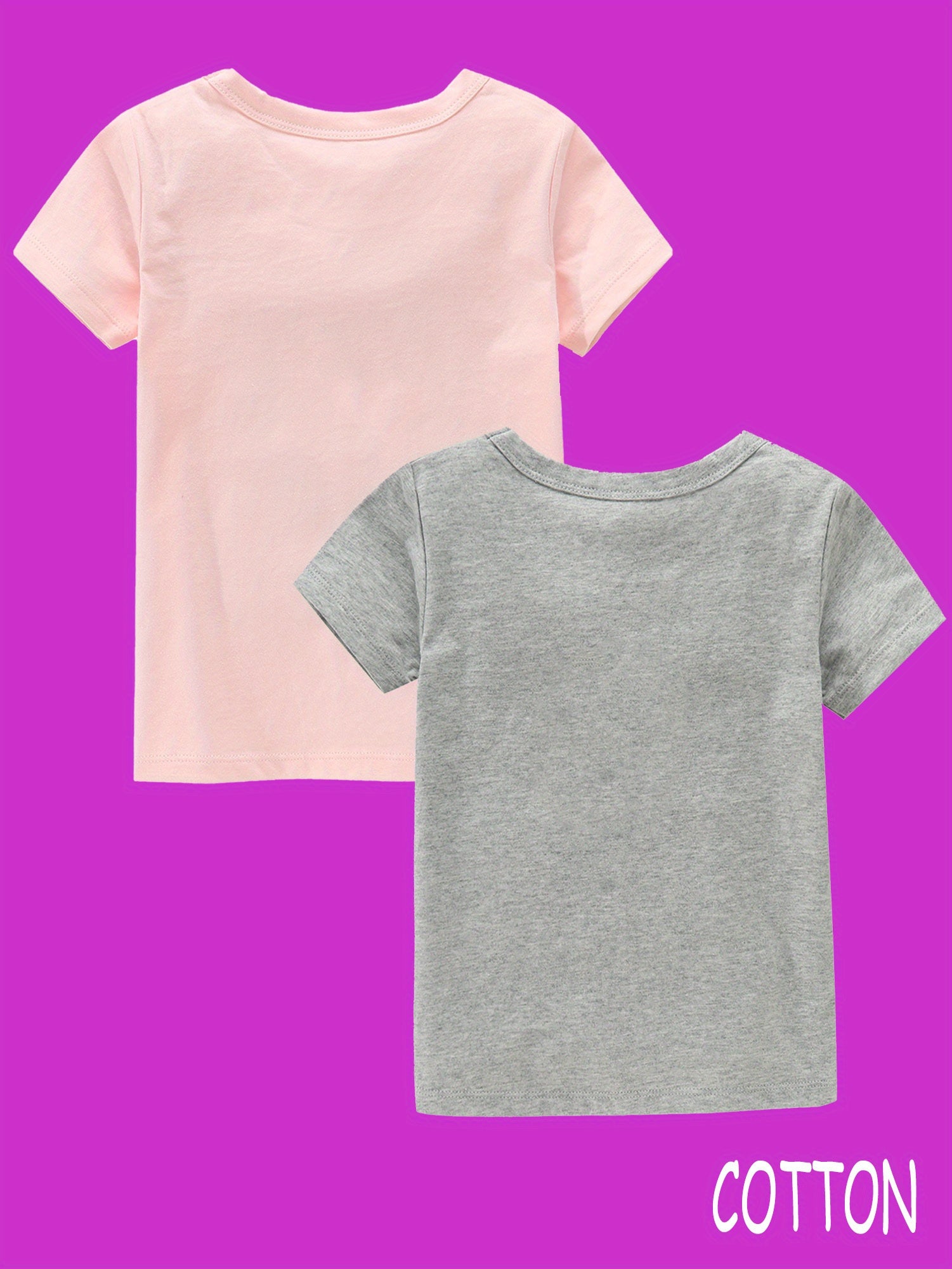 2pcs Girls 100 Cotton SOUL SISTERS Print Short Sleeve T shirt Set