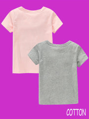 2pcs Girls 100 Cotton SOUL SISTERS Print Short Sleeve T shirt Set