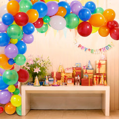137pcs Rainbow Balloon Garland Arch Kit Mixed Size Balloons for Party Decoration