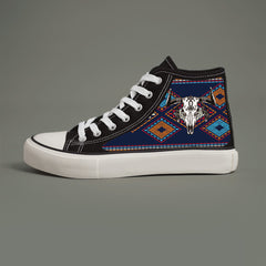 Cow Print Plush Lined Thermal Chunky Canvas Sneakers