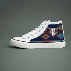 Cow Print Plush Lined Thermal Chunky Canvas Sneakers