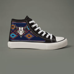 Cow Print Plush Lined Thermal Chunky Canvas Sneakers