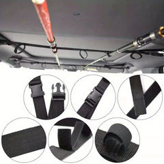 4pcs Car Fishing Rod Holder Heavy Duty Nylon Adjustable Holder Strap