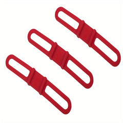 3pcs Bike Light Holder Handlebar Lamp Stand Silicone Strap Phone Elastic Tie
