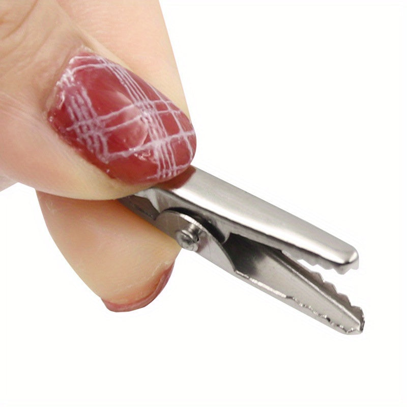 4pcs Metal Wire Rope Crocodile Clip Single Head Note Clip
