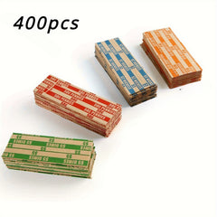 Assorted Bundle of Flat Striped Coin Wrappers - 100pcs/400pcs