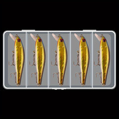 5pcs Slow Sinking Bionic Minnow Lure with Treble Hook
