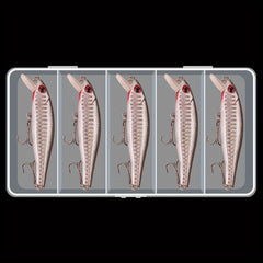 5pcs Slow Sinking Bionic Minnow Lure with Treble Hook