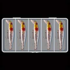 5pcs Slow Sinking Bionic Minnow Lure with Treble Hook