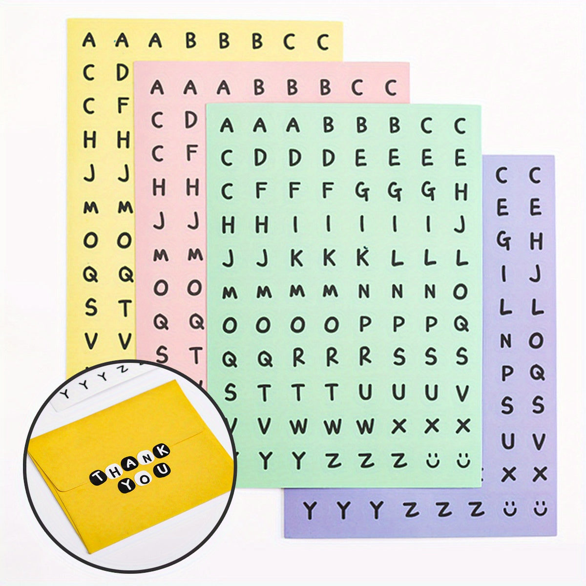 1pc English Letter Sticker Hand Tent Envelope Closures