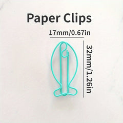 20pcs Fish Shape Paper Clips Metal Bookmarks Office Stationery Gift