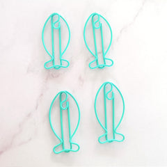 20pcs Fish Shape Paper Clips Metal Bookmarks Office Stationery Gift