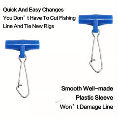 10pcs Heavy Duty Fishing Line Sinker Slider Swivel With Snap