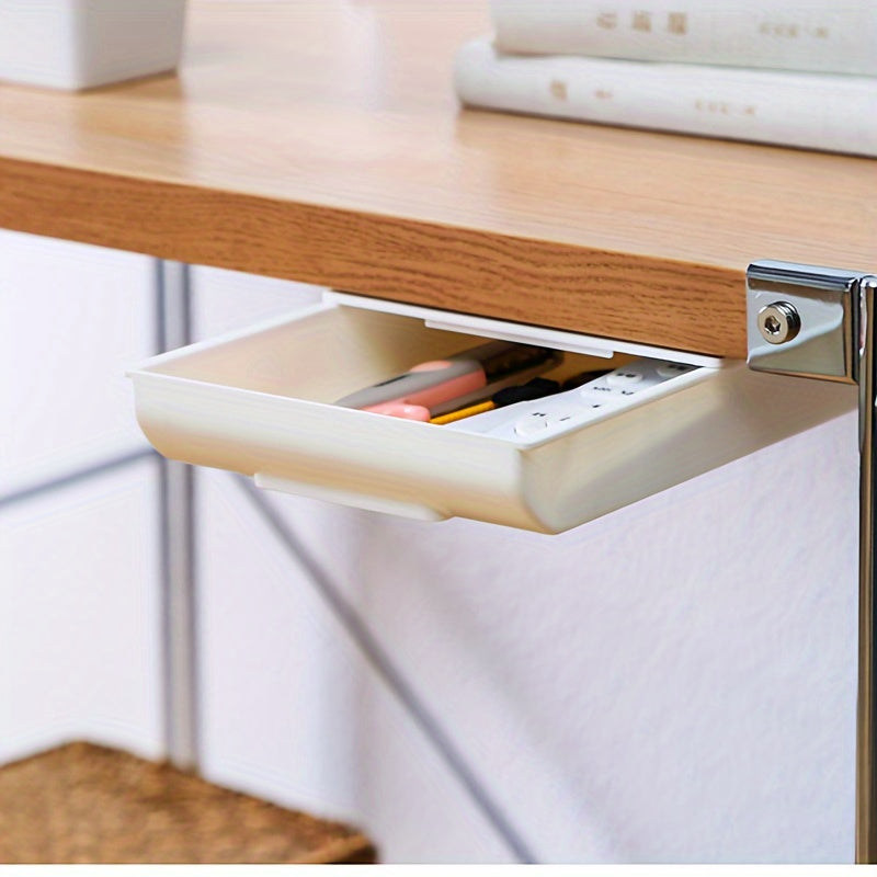 4pcs Self Adhesive Pencil Tray Storage Box - Maximize Desk Space