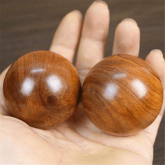 2pcs Rosewood Hand Training Balls Therapy Exercise Finger Grip