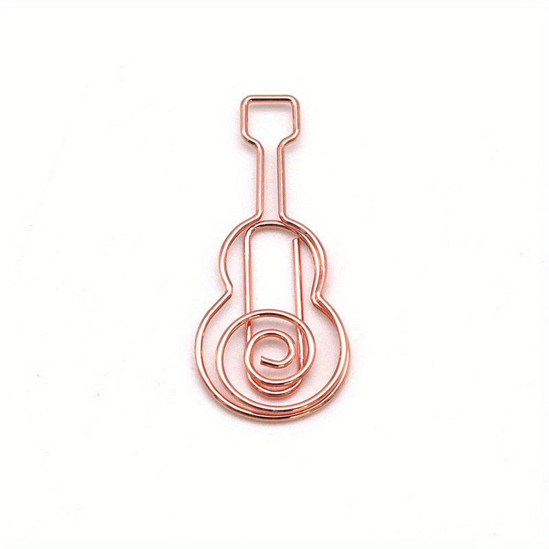 5pcs Guitar Music Paper Clips Office Supplies Notes Music Pins