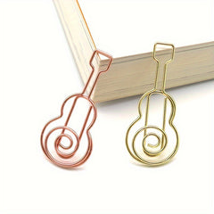 5pcs Guitar Music Paper Clips Office Supplies Notes Music Pins