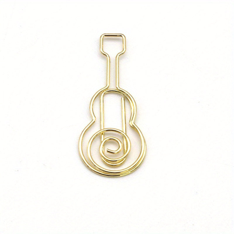 5pcs Guitar Music Paper Clips Office Supplies Notes Music Pins