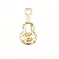 5pcs Guitar Music Paper Clips Office Supplies Notes Music Pins