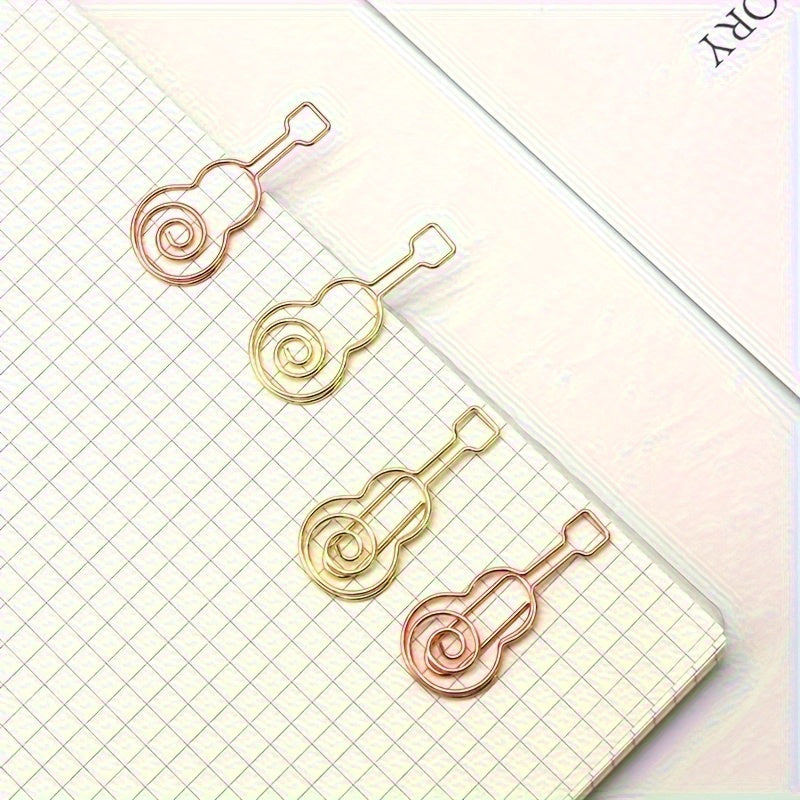 5pcs Guitar Music Paper Clips Office Supplies Notes Music Pins