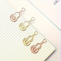 5pcs Guitar Music Paper Clips Office Supplies Notes Music Pins