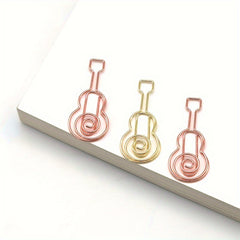 5pcs Guitar Music Paper Clips Office Supplies Notes Music Pins