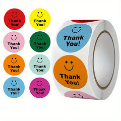 500pcs Roll Happy Face Stickers Encouragement Pattern Sticker