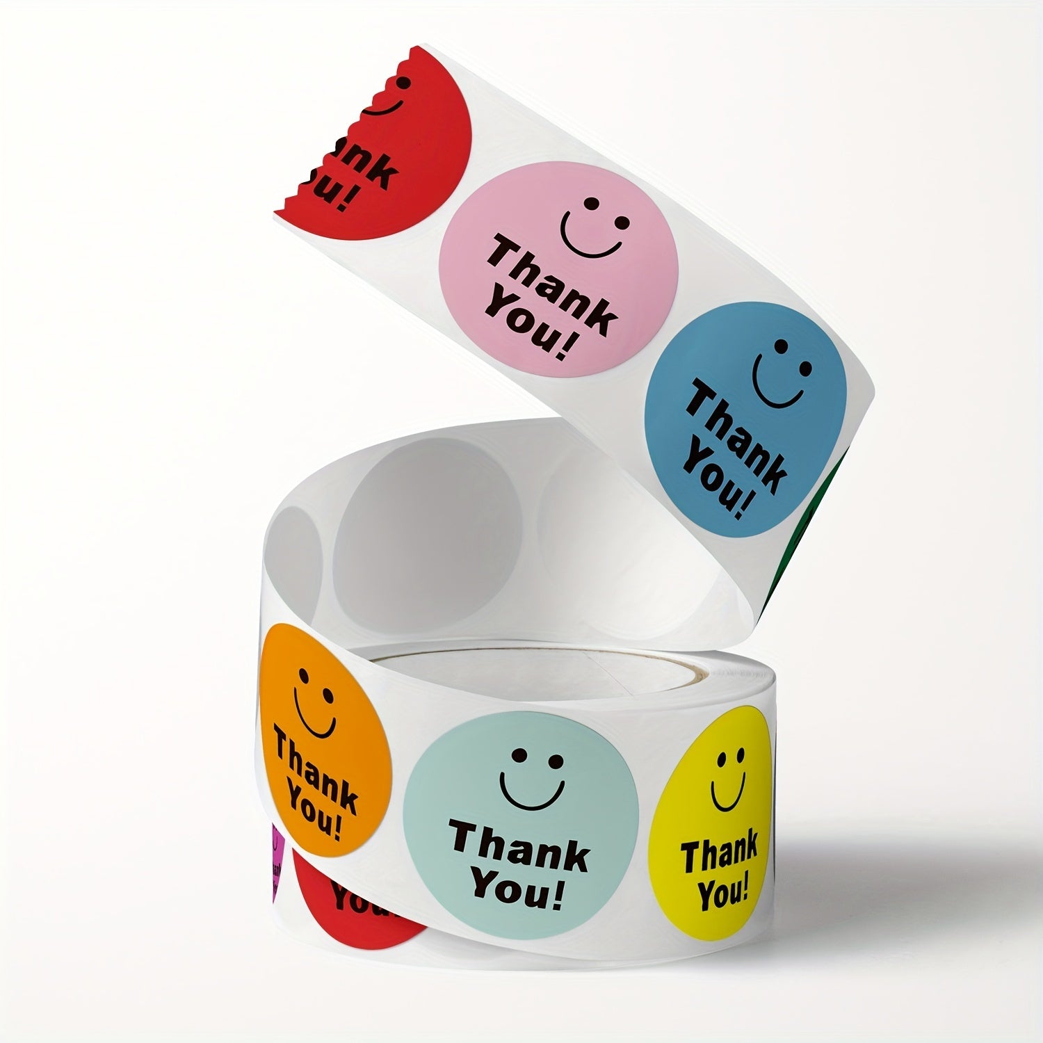 500pcs Roll Happy Face Stickers Encouragement Pattern Sticker