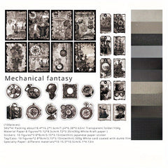 100 Pieces Retro Sticker Mini Card Journal Wall Decoration
