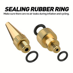 25pcs Bike Valve Adapter Air Ball Set with Sealing Ring