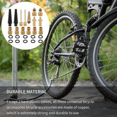 25pcs Bike Valve Adapter Air Ball Set with Sealing Ring