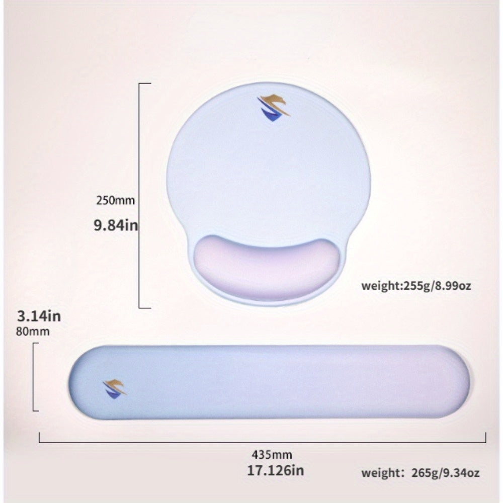 Silicone Wrist Mouse Pad Foam Slow Rebound Keyboard Pad Soft Non-slip Desk Pad