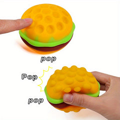 Pop Burger Stress Ball Squishy Hamburger Fidget Toy