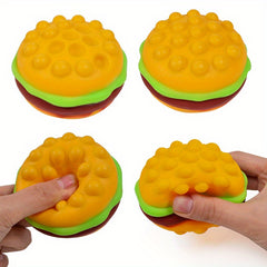 Pop Burger Stress Ball Squishy Hamburger Fidget Toy