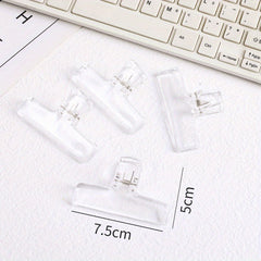 4PCS Transparent Long Tail Clip Acrylic Storage Clip