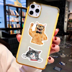 50pcs Funny Cat Waterproof Laptop Sticker Cute Decal for PC Tablet Mobile Guitar